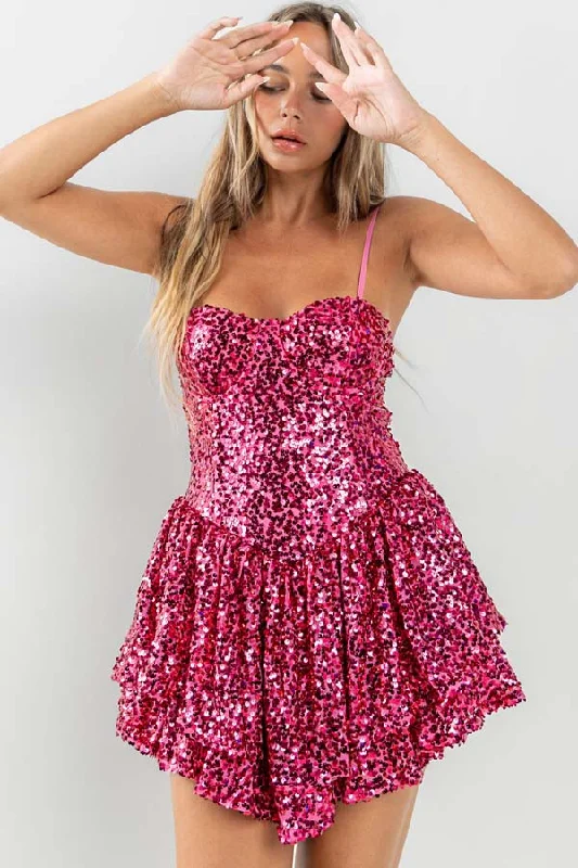 Showtime Dress Hot Pink