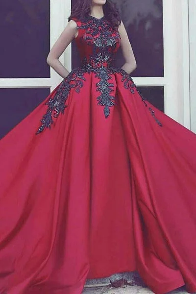 New Arrival High Neck Black Lace Burgundy Satin Bodice Prom Dresses Evening Formal Dress New Arrival High Neck Black Lace Burgundy Satin Bodice Prom Dresses Evening Formal Dress