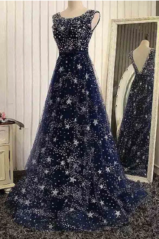 New Arrival Back V Navy Blue Lace A Line Long Cheap Formal Prom Dresses Evening Dress New Arrival Back V Navy Blue Lace A Line Long Cheap Formal Prom Dresses Evening Dress