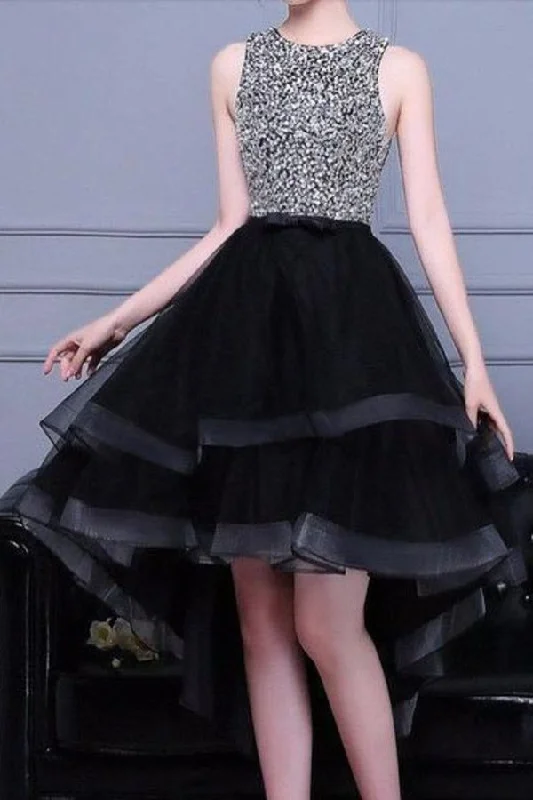 2024 Sexy Open Back Scoop Beaded Bodice Prom Dresses PQQMF9NH