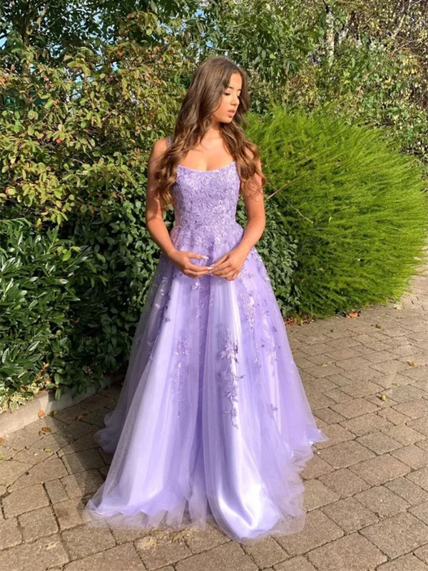 A Line Purple Lace Long Prom Dresses, A Line Purple Lace Long Formal Evening Dresses A Line Purple Lace Long Prom Dresses, A Line Purple Lace Long Formal Evening Dresses