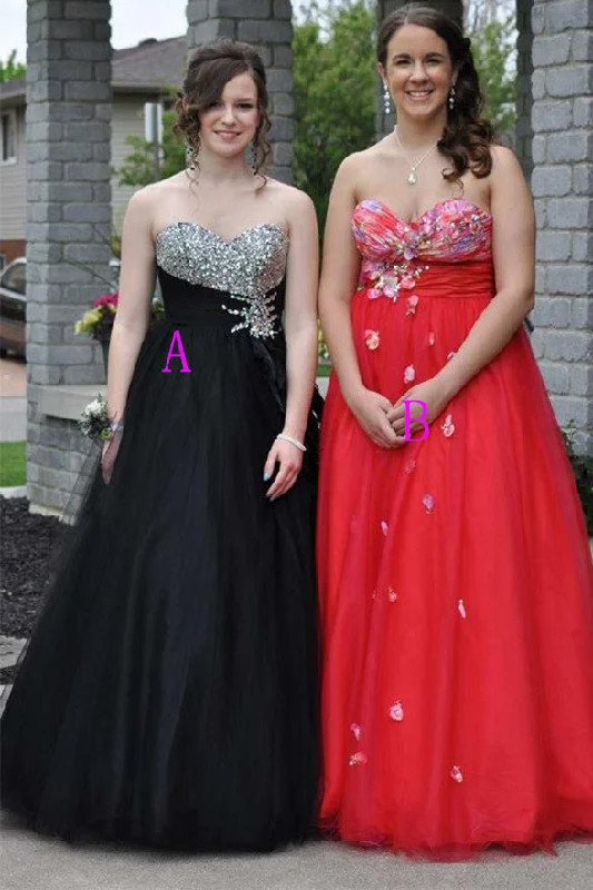 Fashion Strapless Black Beaded Long Fancy Prom Dresses Formal Evening Grad Dress Gowns Fashion Strapless Black Beaded Long Fancy Prom Dresses Formal Evening Grad Dress Gowns