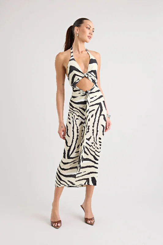 TOCA TIE UP DRESS | ZEBRA