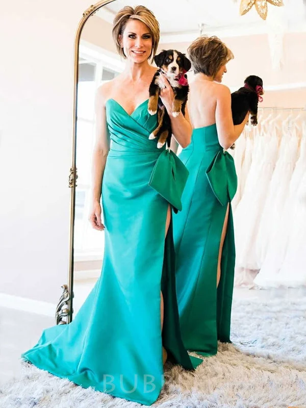 Mermaid Jade Satin Long Strapless Evening Prom Dresses, Cheap Custom Prom Dress, MR8002 Mermaid Jade Satin Long Strapless Evening Prom Dresses, Cheap Custom Prom Dress, MR8002
