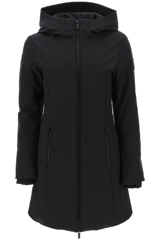 Firth Hooded Softshell Down Parka  - Black