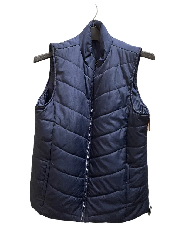 Vest Puffer & Quilted By Kim Rogers In Navy, Size: M