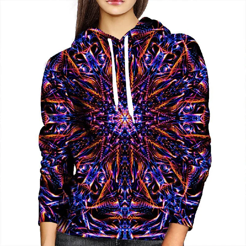 Abstract Design Womens Hoodie Hoodie with Pattern Geometric Abstract