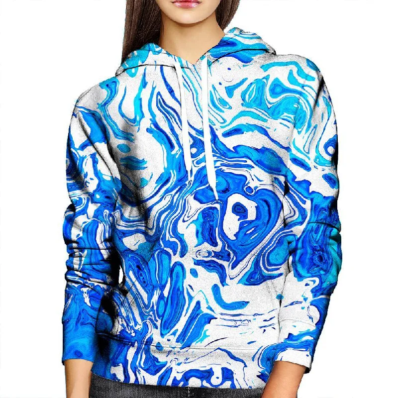 Abstract Liquid Womens Hoodie Hoodie with Pattern Geometric Abstract