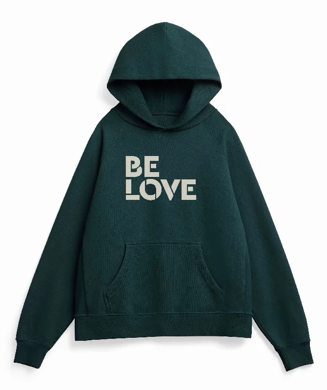 BE LOVE ORGANIC COTTON FRENCH TERRY HOODIE - PINE Cotton Hoodie Fleece Lining Warmth BE LOVE ORGANIC COTTON FRENCH TERRY HOODIE - PINE Cotton Hoodie Fleece Lining Warmth