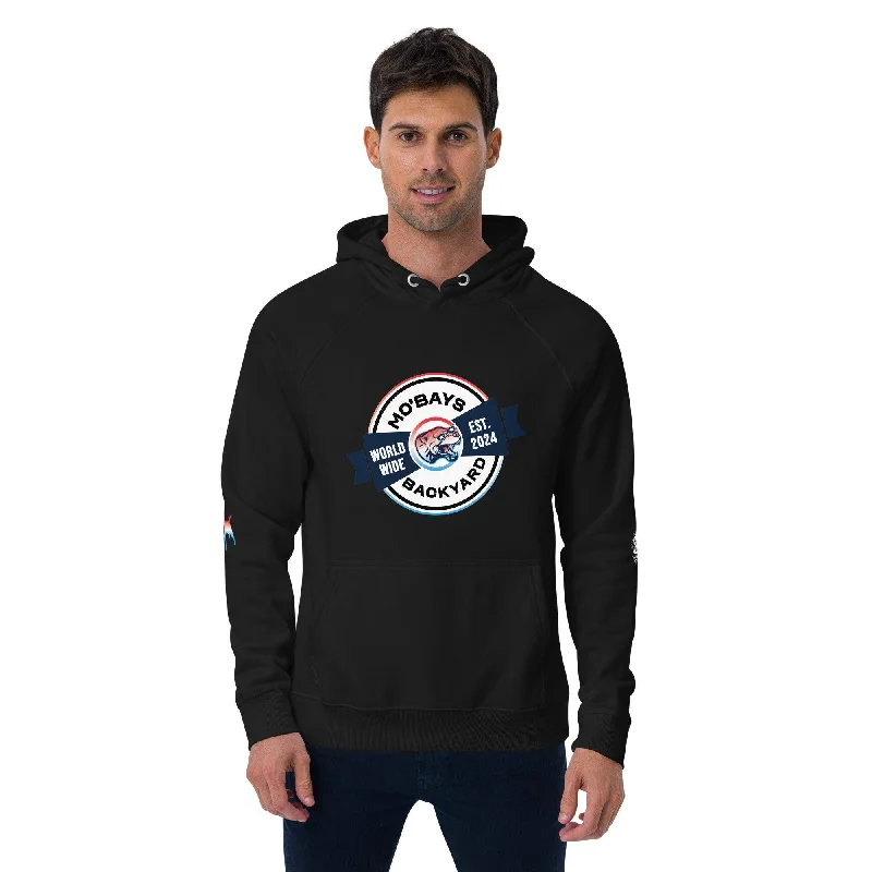 Bowtie Unisex Raglan Organic Hoodie Hoodie with Double Zipper Versatile Adjustable