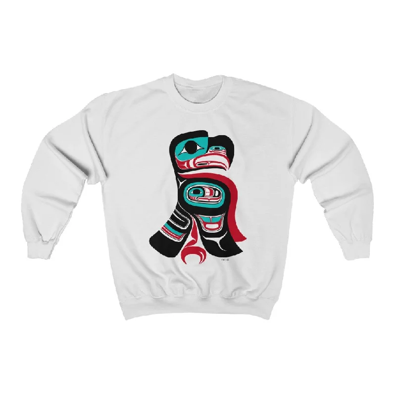 Eagle Crewneck Sweatshirt Hoodie with Drawcord Adjustable Secure