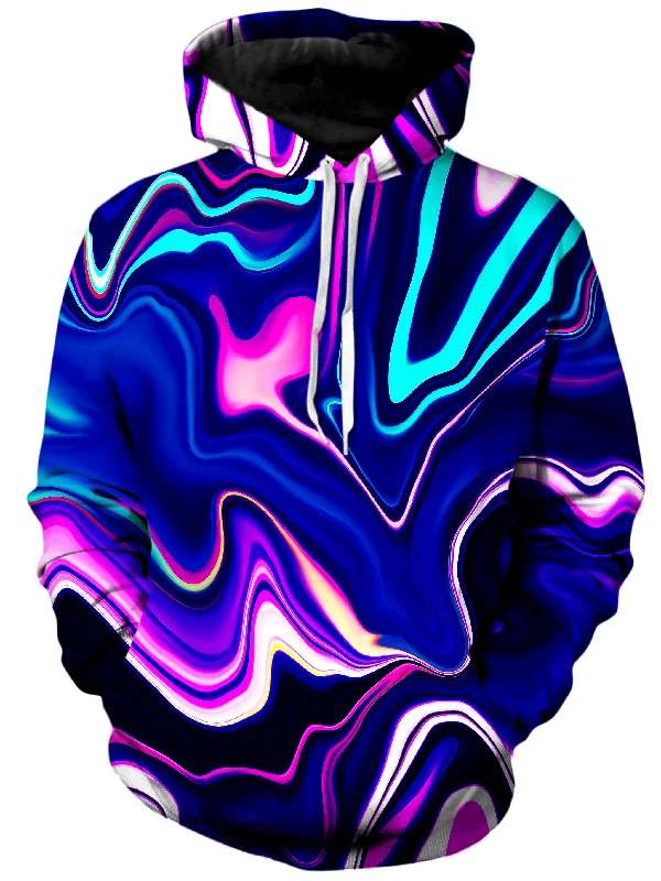 Electric Night Light Unisex Hoodie Hoodie with Monochrome Minimalist Simple