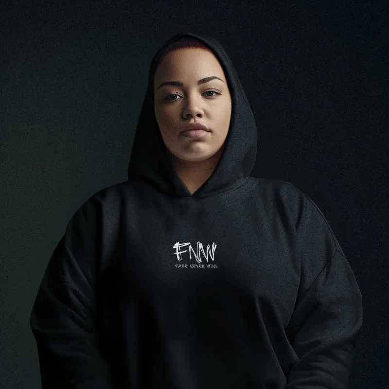 Fake Never Wins | Unisex Hoodie Hoodie with Tie-Dye Psychedelic Retro
