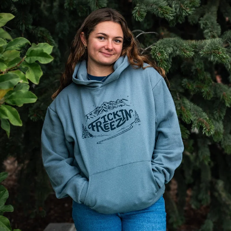 Frickin Freezin Unisex Hoodie - Blue Magic Hoodie with Embroidery Detailed Premium