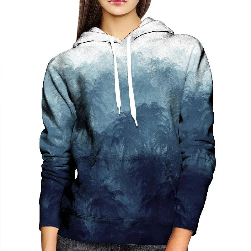 Jungle Haze Womens Hoodie Hoodie with Hem Embroidery Detailed Premium