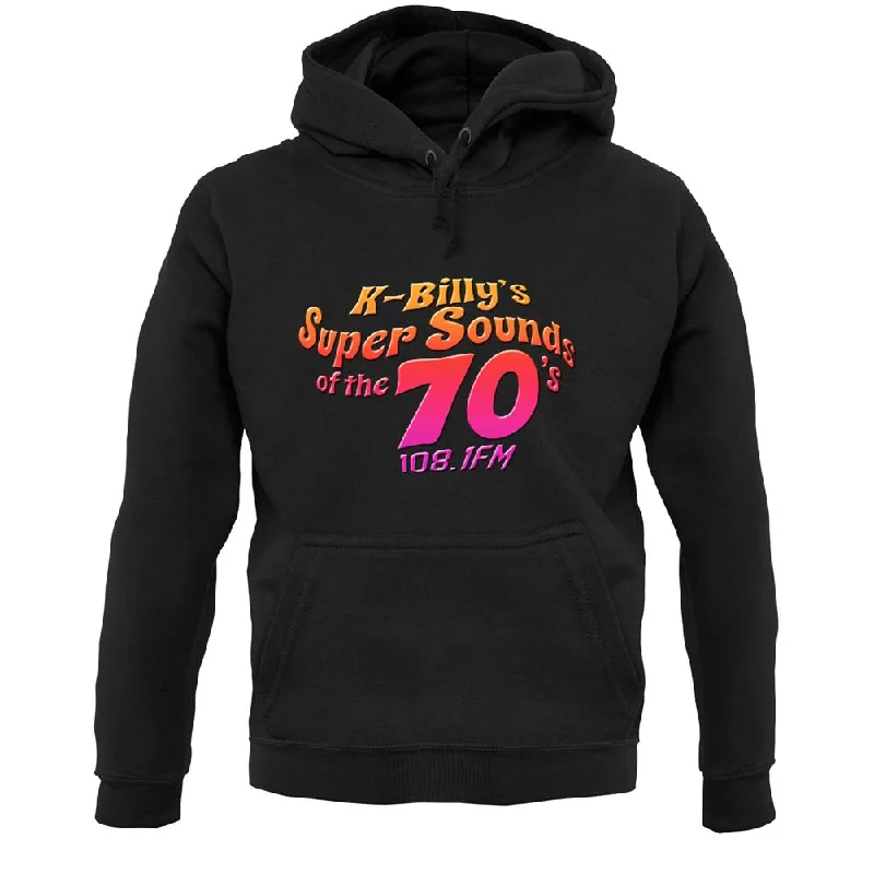K-Billy's Super Sounds Of The 70's Unisex Hoodie Hoodie with Zipper Placket Modern Functional K-Billy's Super Sounds Of The 70's Unisex Hoodie Hoodie with Zipper Placket Modern Functional