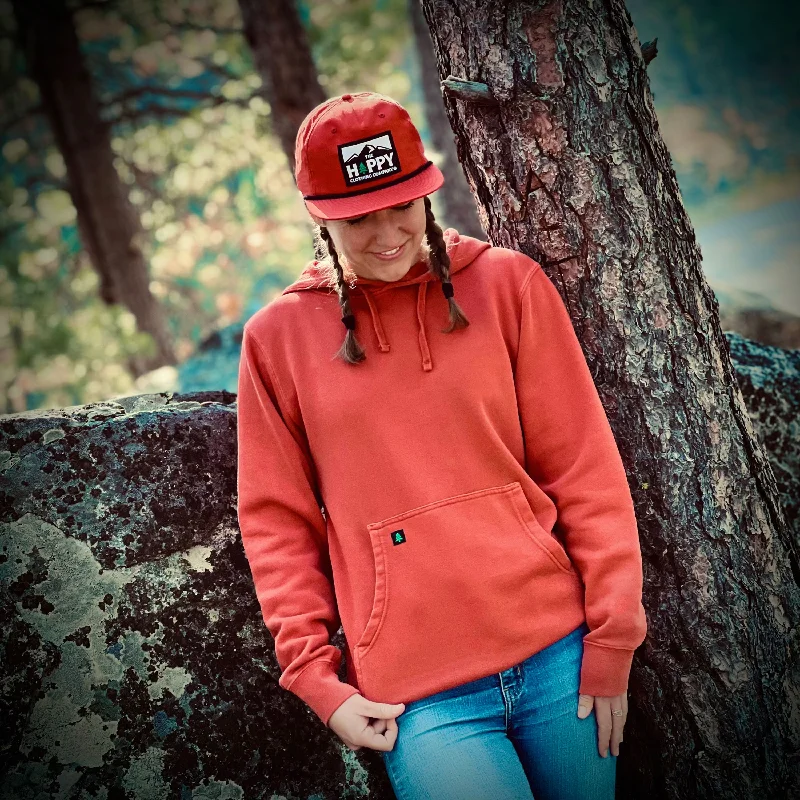 Nature-Dyed Unisex Hoodie w / Mountain-Tree | Fall Leaves ? Edition | Hoodie Sweatshirt Pullover