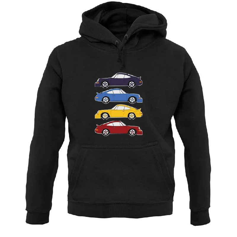 911 Carrera Rs 4 Colours Unisex Hoodie Hoodie with Hem Embroidery Detailed Premium