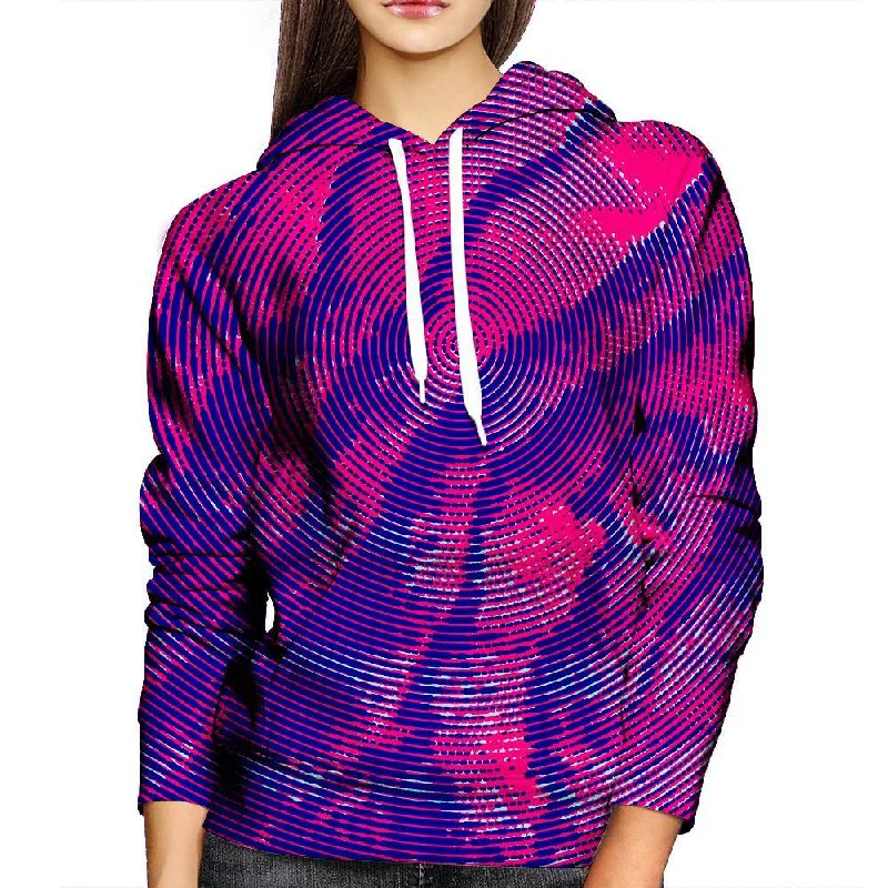 Purple Daze Womens Hoodie Hoodie with Ribbed Hem Stretchable Secure
