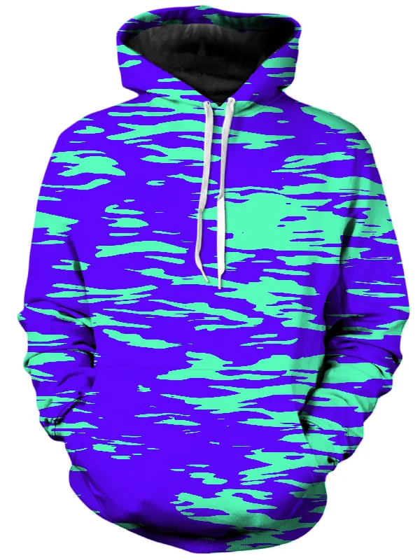 Purple Mint Rave Zebra Stripe Unisex Hoodie Hoodie with Set-In Sleeves Structured Classic Purple Mint Rave Zebra Stripe Unisex Hoodie Hoodie with Set-In Sleeves Structured Classic
