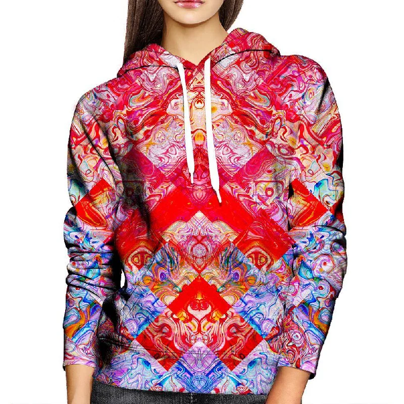 Red Secret Womens Hoodie Hoodie with Belted Waist Structured Tailored