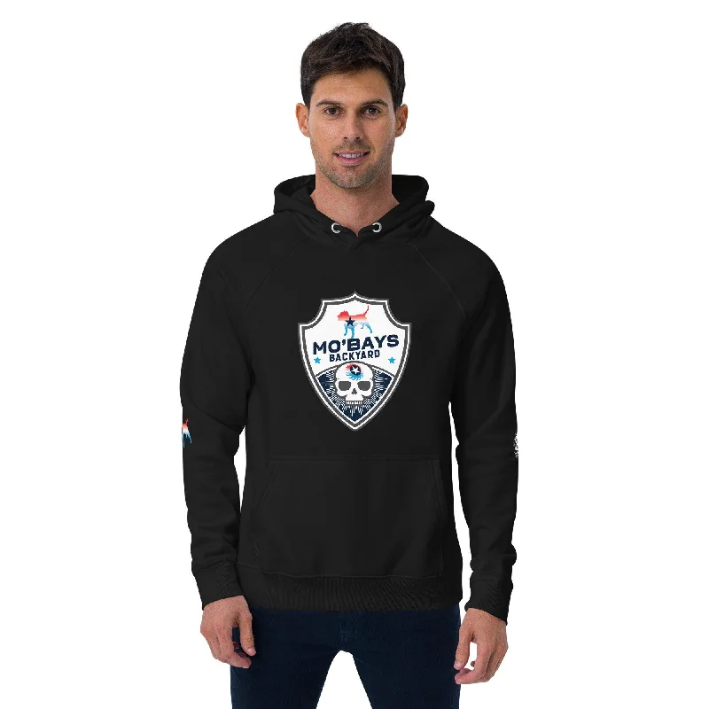 Skull Three Unisex Raglan Organic Hoodie Hoodie with Ribbed Hem Stretchable Secure