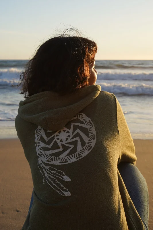 'Soul Force Shield' Zip Up Hoodie Hoodie - Moss Hoodie with Hem Drawcord Adjustable Customizable 'Soul Force Shield' Zip Up Hoodie Hoodie - Moss Hoodie with Hem Drawcord Adjustable Customizable