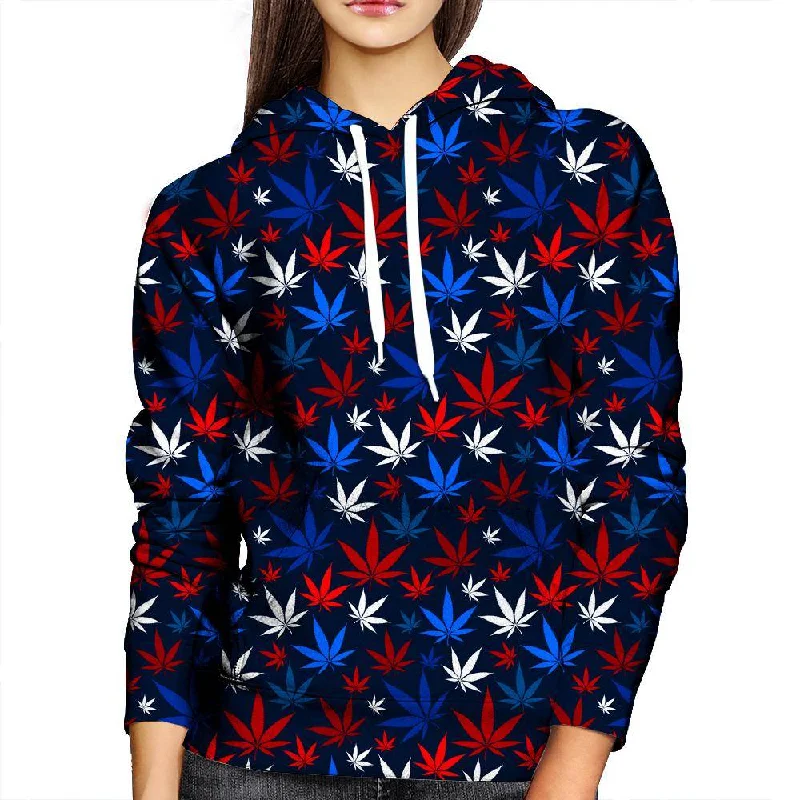 USA Weed Womens Hoodie Hoodie with Hood Adjustable Protection