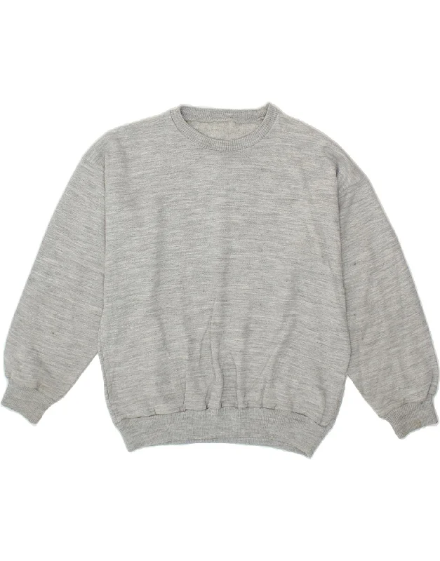 VINTAGE Mens Sweatshirt Jumper Medium Grey Hoodie with Batwing Sleeves Loose Dramatic VINTAGE Mens Sweatshirt Jumper Medium Grey Hoodie with Batwing Sleeves Loose Dramatic