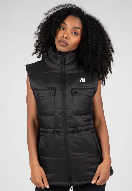 Gorilla Wear Lucia Puffer Vest - Black