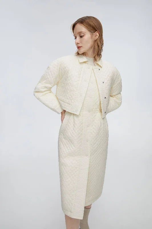 3-in-1 Artist-Designed Quilted Full-Length Trench Trendy Soft Trench Coat