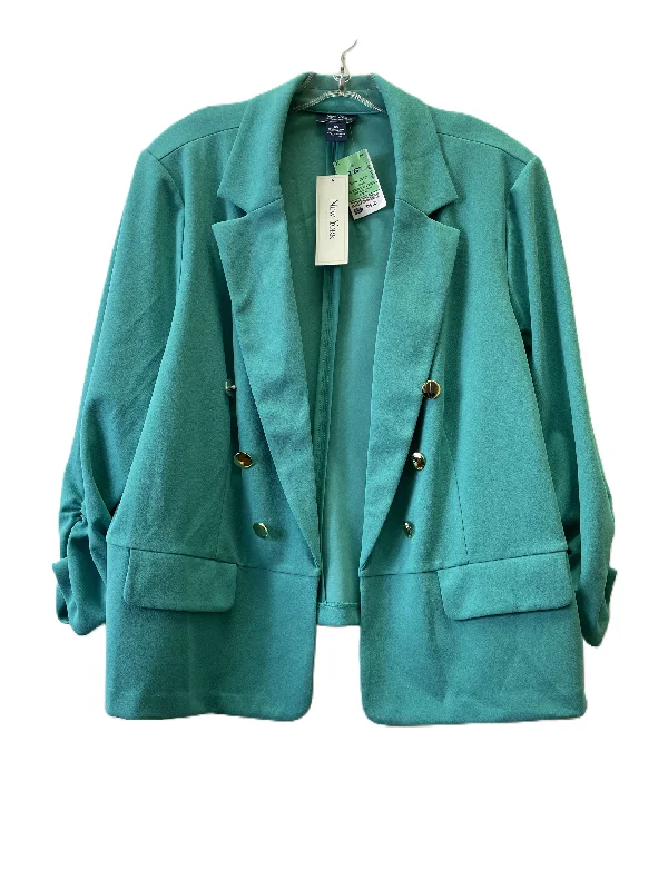 Blazer By New York clothing In Aqua, Size: 3x