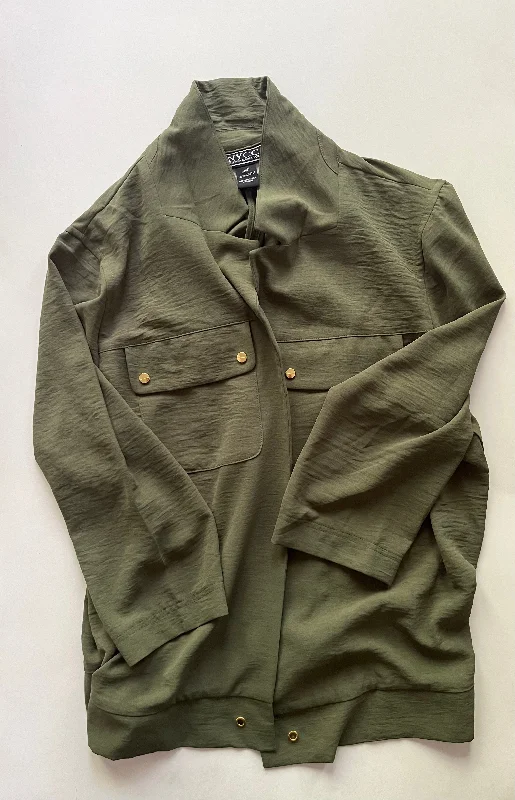 Blazer By New York Clothing In Olive, Size: 2x