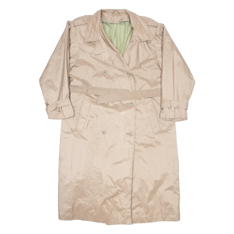 Belted Womens Trench Coat Beige M Stylish Long Trench Coat