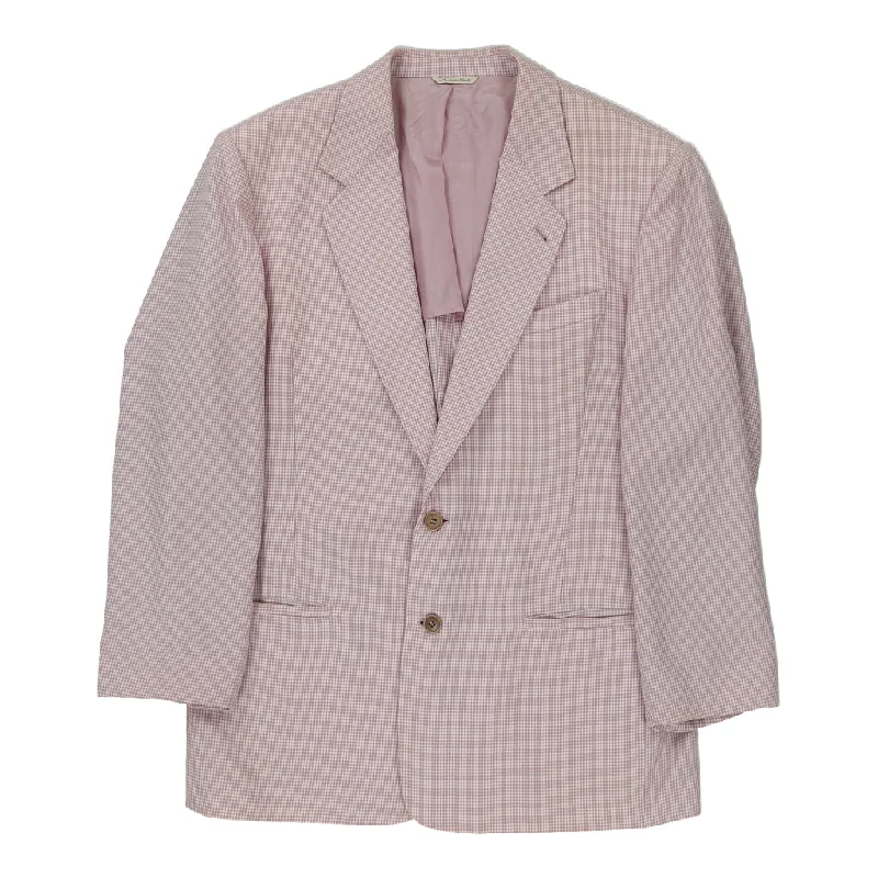 Byblos Blazer - Large Pink Wool Women's Print Jacket