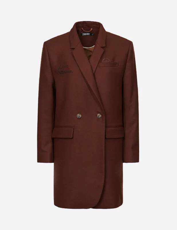 Logo Embossed Blazer Dress Women's Short Blazer