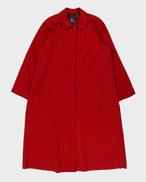 London Fog Red Trench Coat - L Comfortable Lightweight Trench Coat