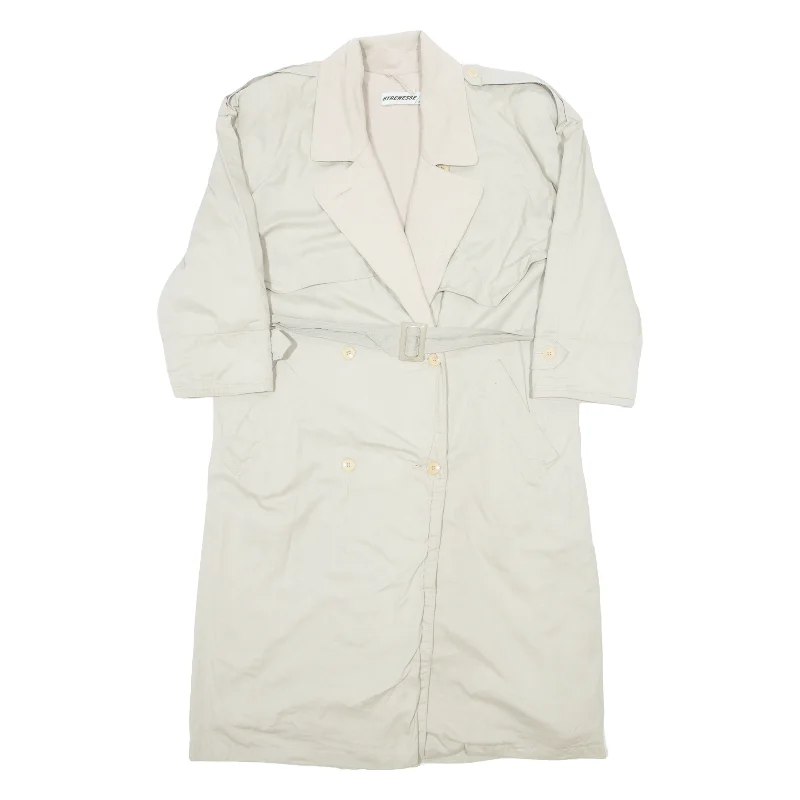 STRENESSE Blanket Lined Womens Trench Coat Beige 90s S Elegant Belted Trench Coat