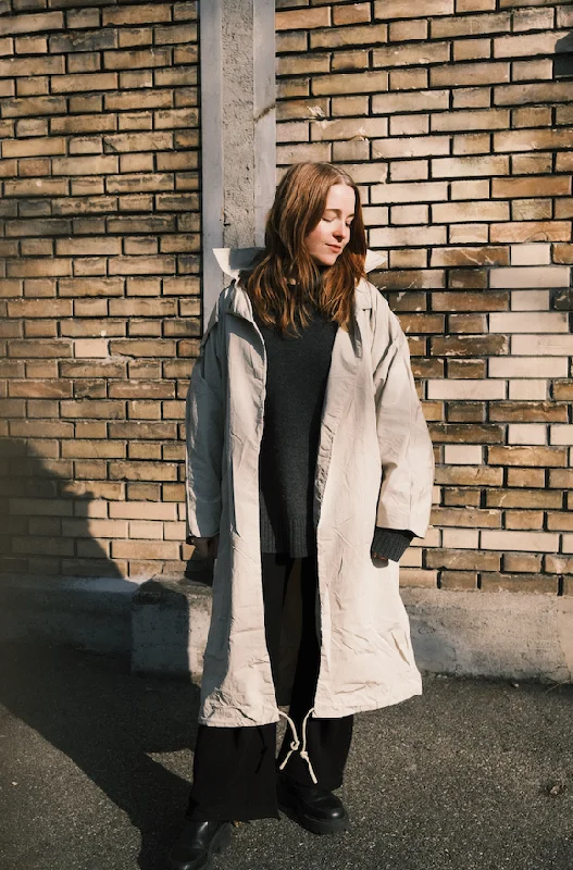 trench coat - miami - sand Modern Military Style Trench