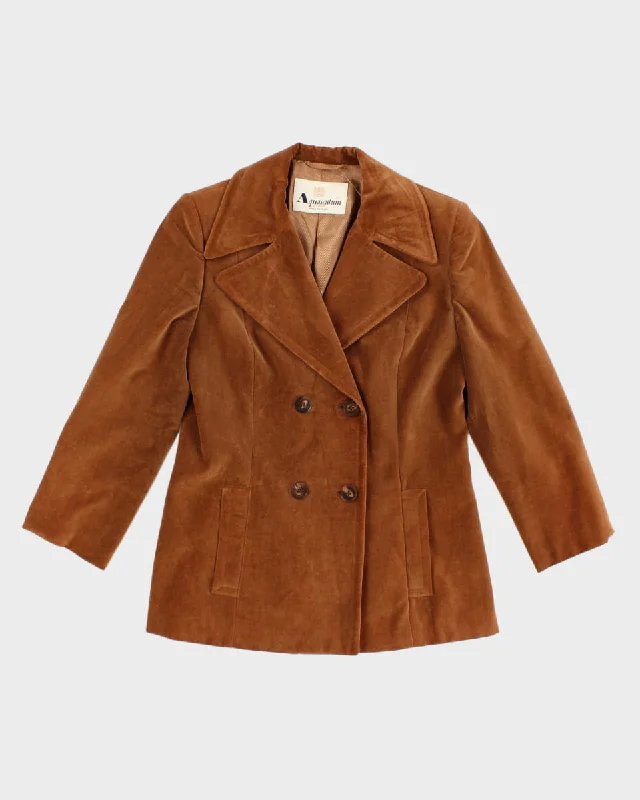 Vintage 80s Aquascutum Velvet Blazer - M Linen Women's Suit