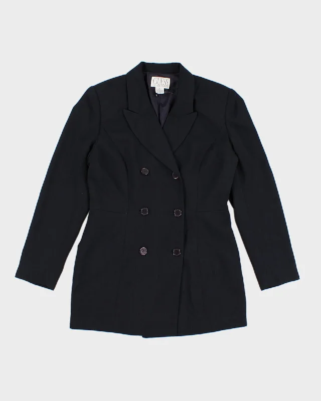 Vintage Guess Collection Navy Blazer Dress - M Cotton Blend Blazer