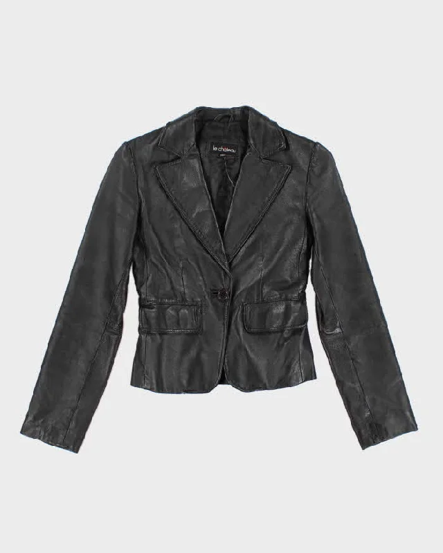 Vintage Woman's Le Chateau Leather Blazer - XXS Slim Fit Blazer