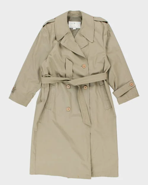 Vintage Women's Towne by London Fog Trench Coat - M Classic Khaki Trench Coat
