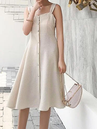 2018 VINTAGE HIGH-WAIST BOW LONG DRESS Tunics Lace romantic
