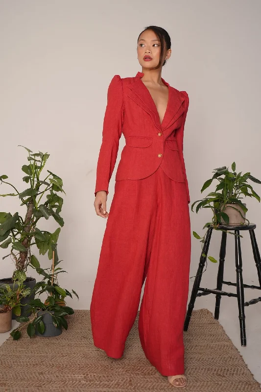 Blazer with wide pants Women's Formal Blazer