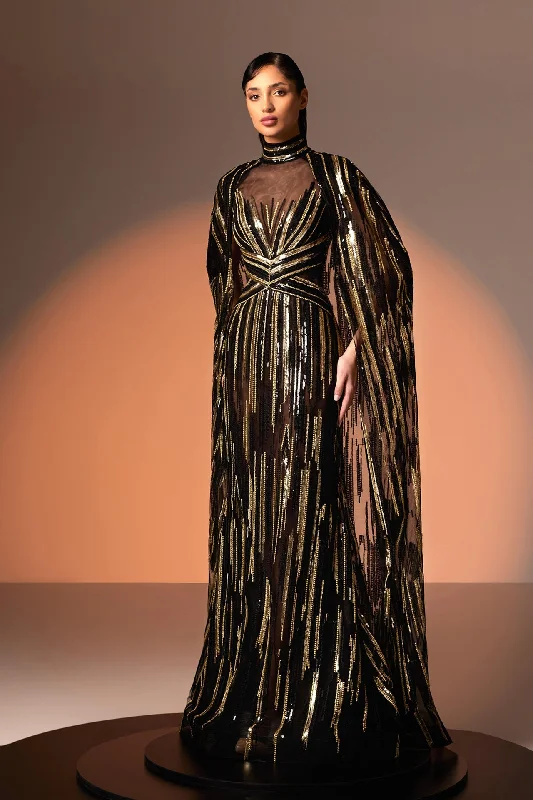 Cape sleeves fully beaded dress Tunics New arrival