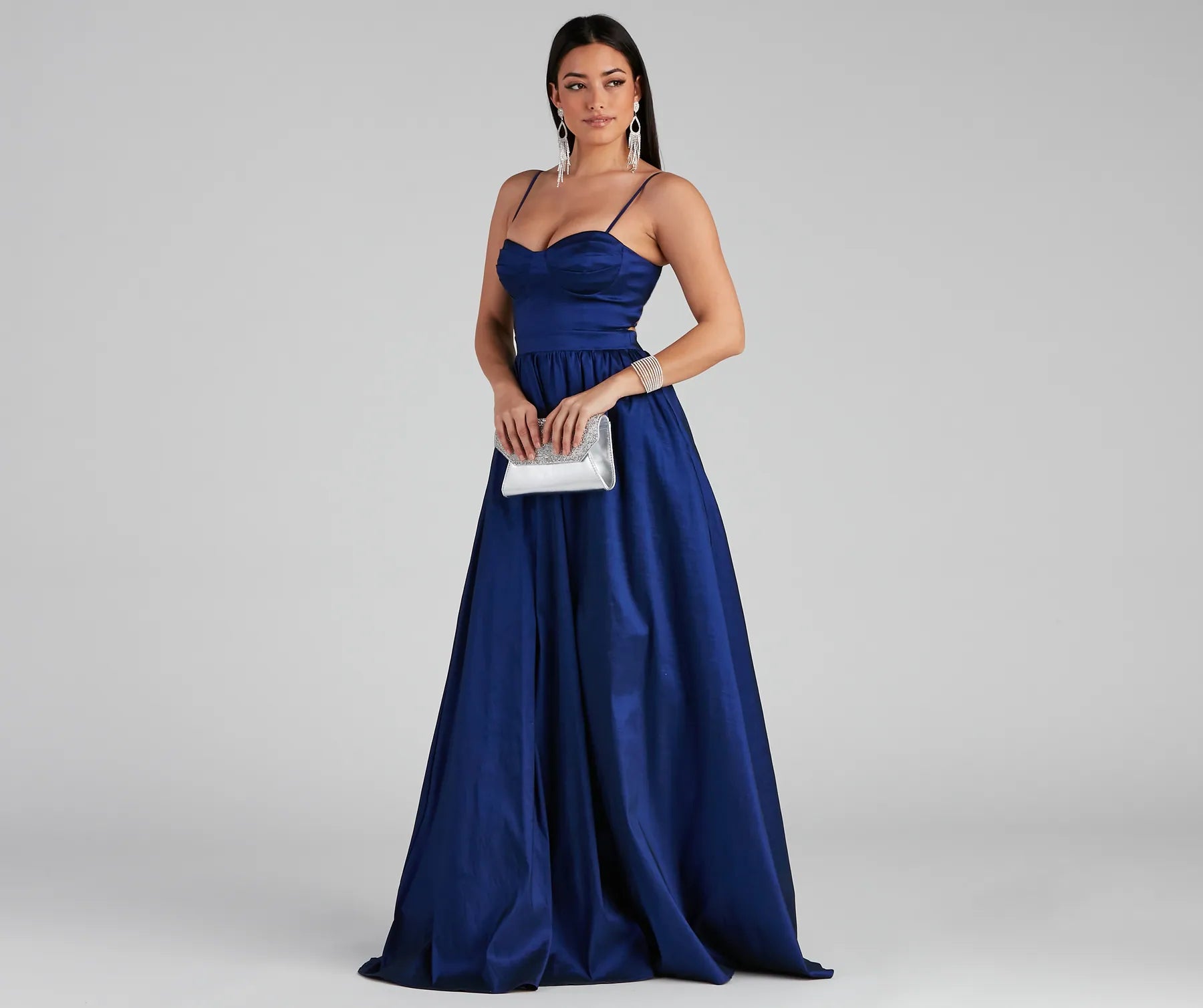 Helen Formal Bustier A-Line Long Dress Tunics Office stylish
