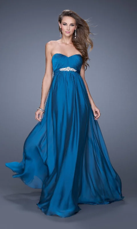 Empire-Waist La Femme Strapless Prom Dress 20625 Tunics Handmade artisanal