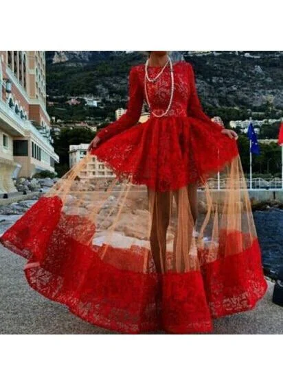 Long Sleeve Lace Evening Gown Maxi Long Dress Tunics Bestseller popular