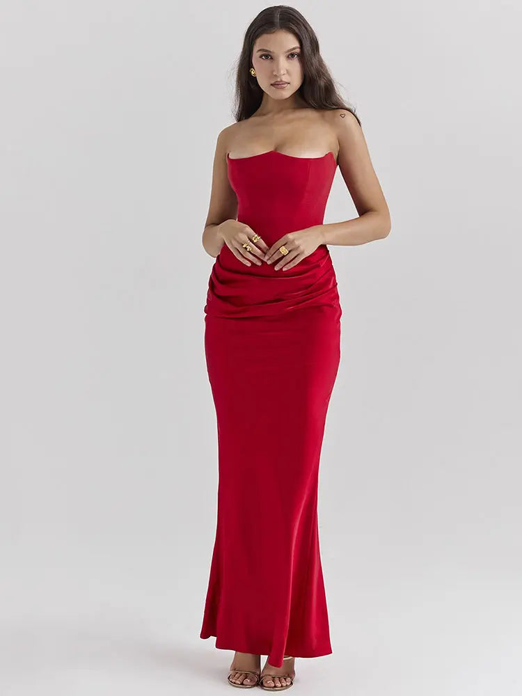 Strapless Long Dress Tunics Practical durable